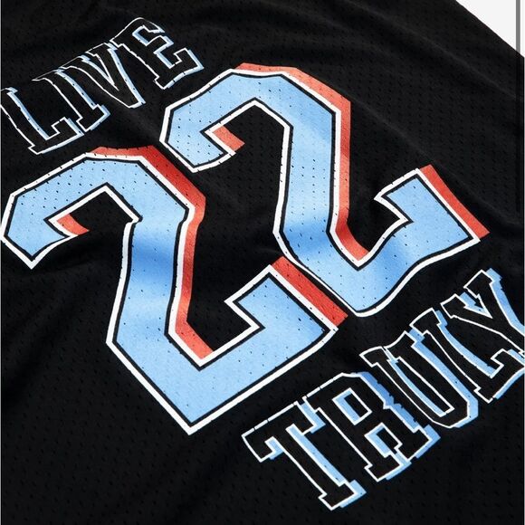 MITCHELL & NESS x TRULY | Men’s Black Basketball Jersey Women’s Size Medium - Picture 3 of 15
